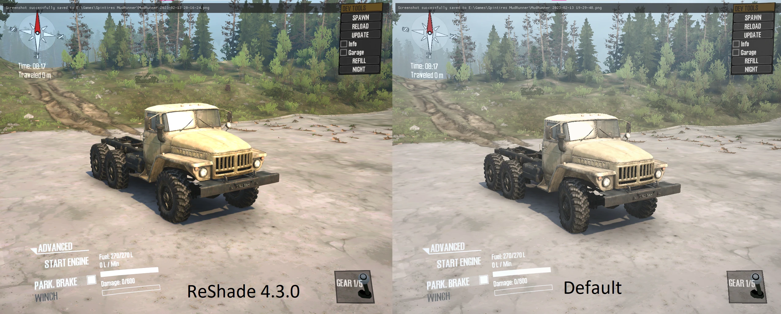 MudRunner "ReShade 4.3.0"