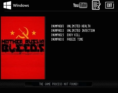 Mother Russia Bleeds: Трейнер/Trainer (+4) [v1.0: x32-x64] {LIRW / GHL}