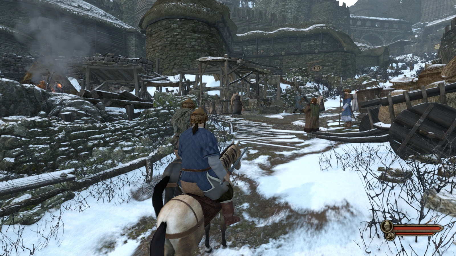 Mount & Blade 2: Bannerlord "Лошадь при прогулке в городе"