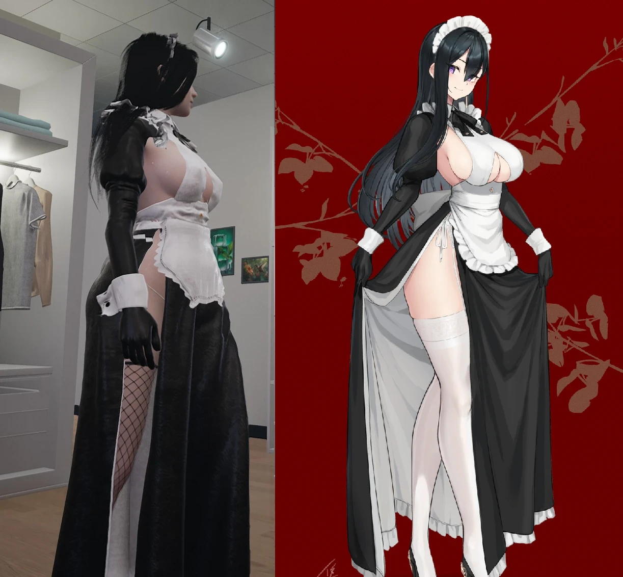 The Killing Antidote "Откровенный костюм горничной с физикой"