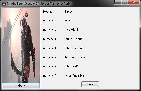 Middle-earth: Shadow of Mordor: Трейнер/Trainer (+7) [1.0: Build 1636.29] {Adrin}