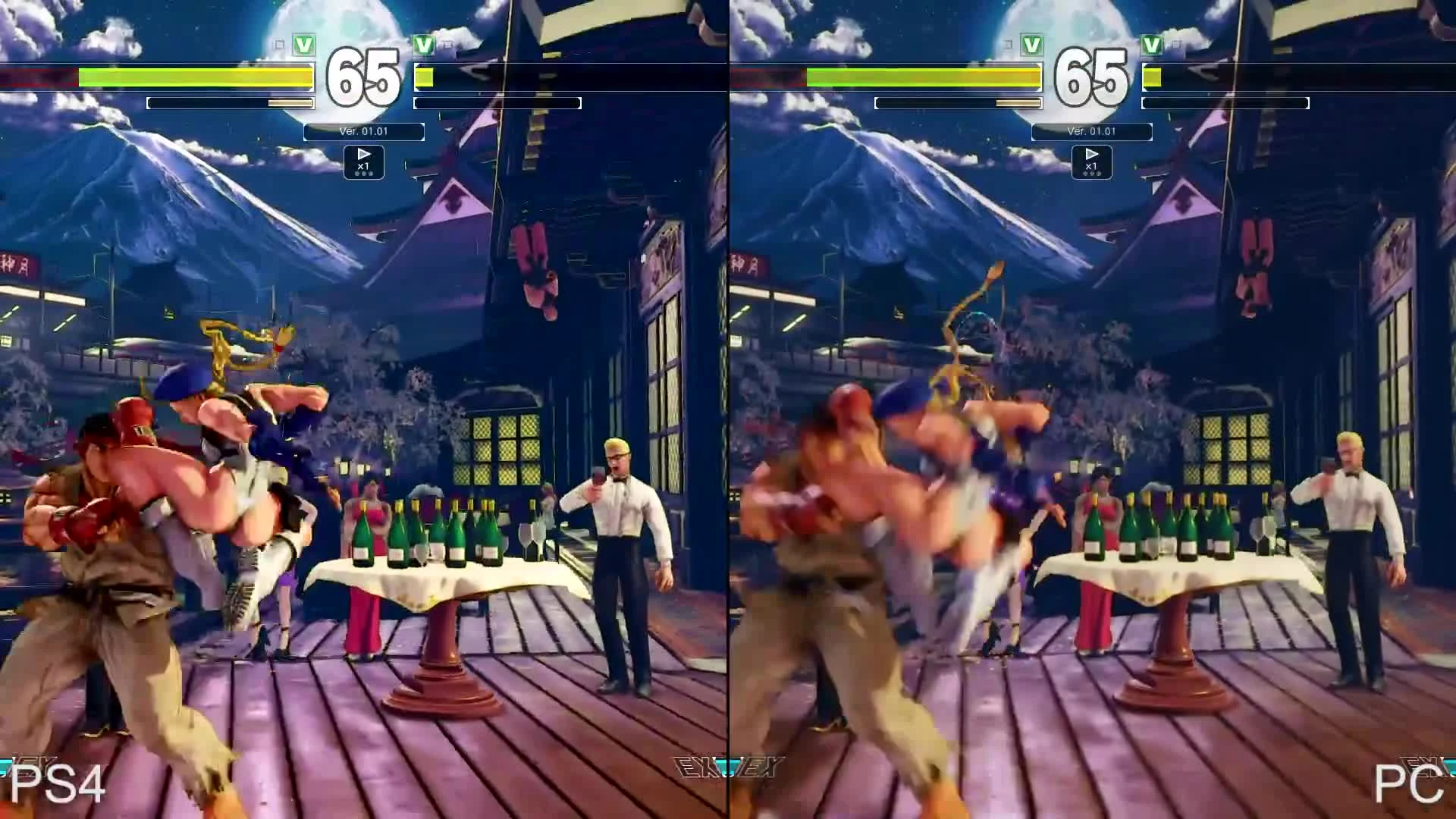 Сравнение Street Fighter 5 на PS4 и на PC с максимальными настройками качества