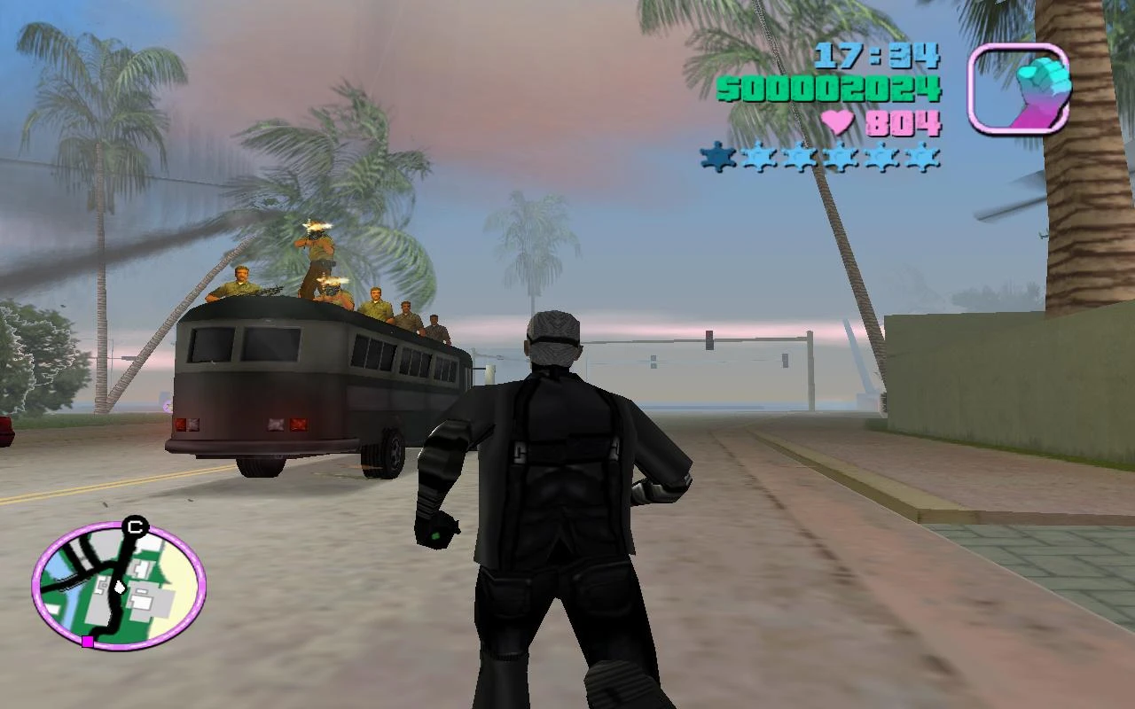 Grand Theft Auto: Vice City "Тюремные автобусы, перевозящие заключённых с патрульными внутри 2.0"