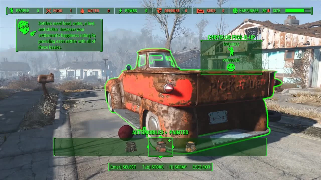 Fallout 4 "Автомобили для фаст-тревела / Fast Travel Cars"