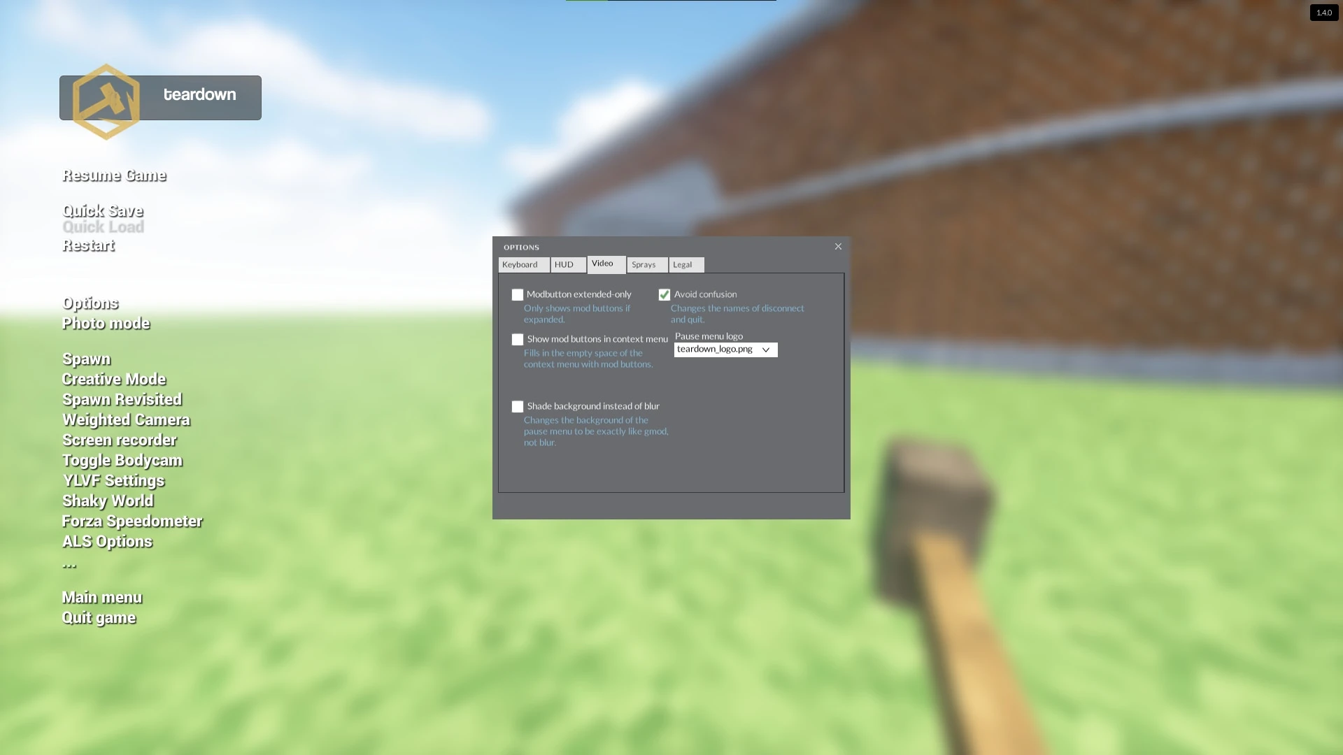 Teardown "Интерфейс из Garry's Mod" [1.4.0]