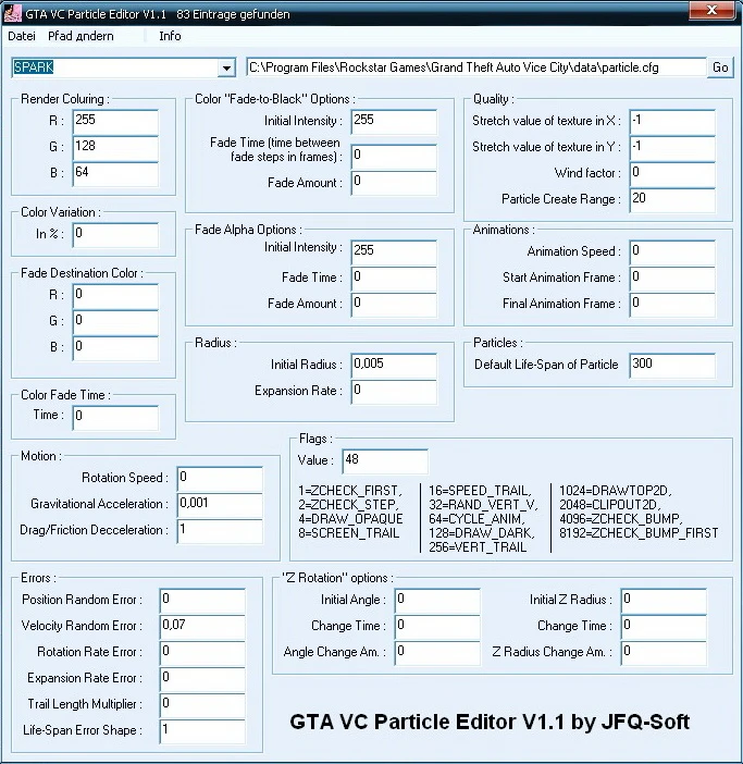 GTA VC "Particle Editor v1.1"
