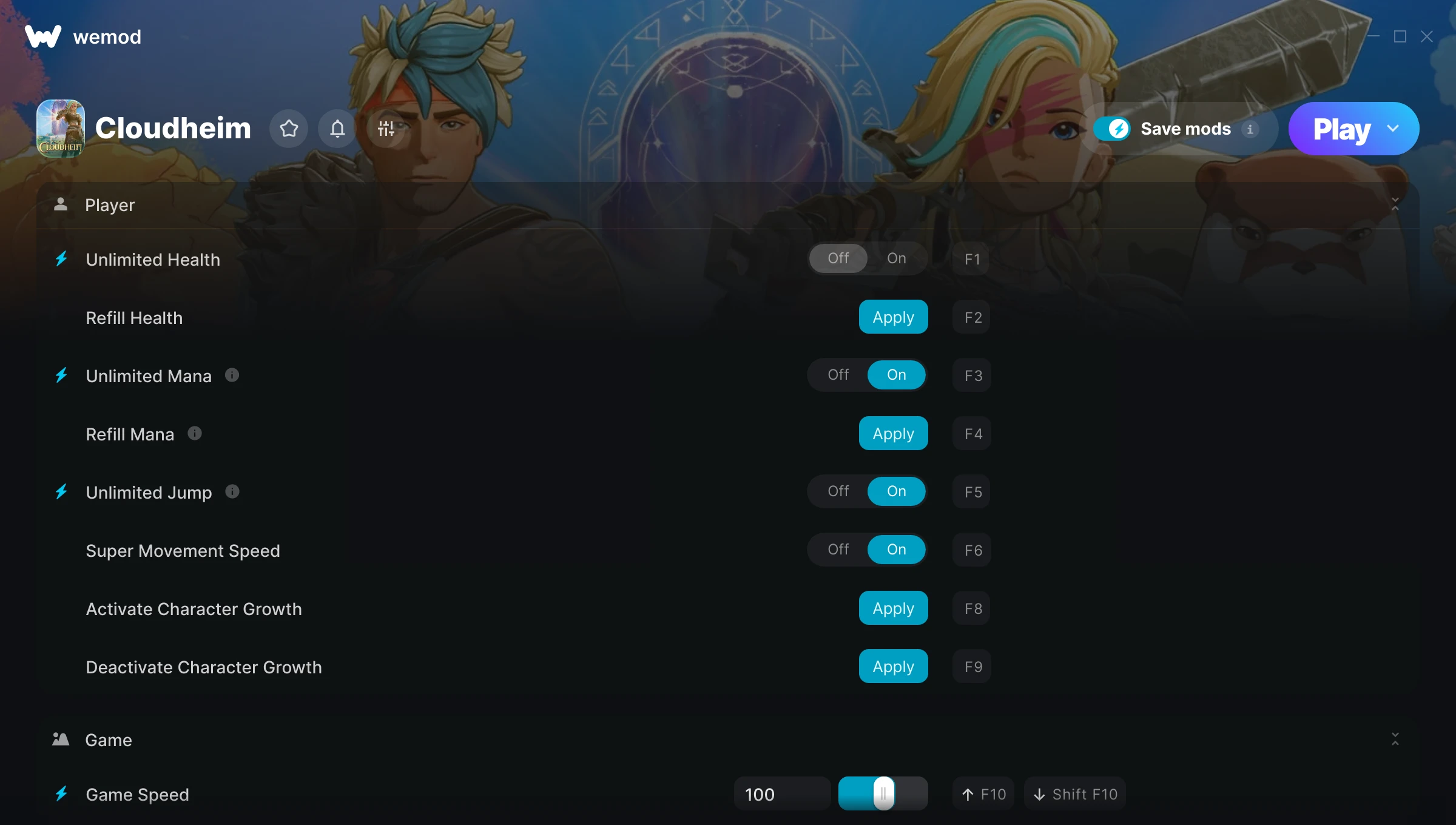 Cloudheim "Трейнер +15 от WeMod: Редактор игрока и скорости"