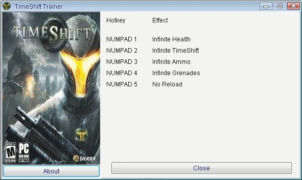TimeShift: Трейнер/Trainer (+5) [1.0.1] {GRIZZLY/PlayGround.ru}