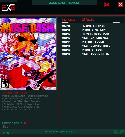 Muse Dash: Трейнер/Trainer (+7) [UPD: 31.07.2020] {FutureX}