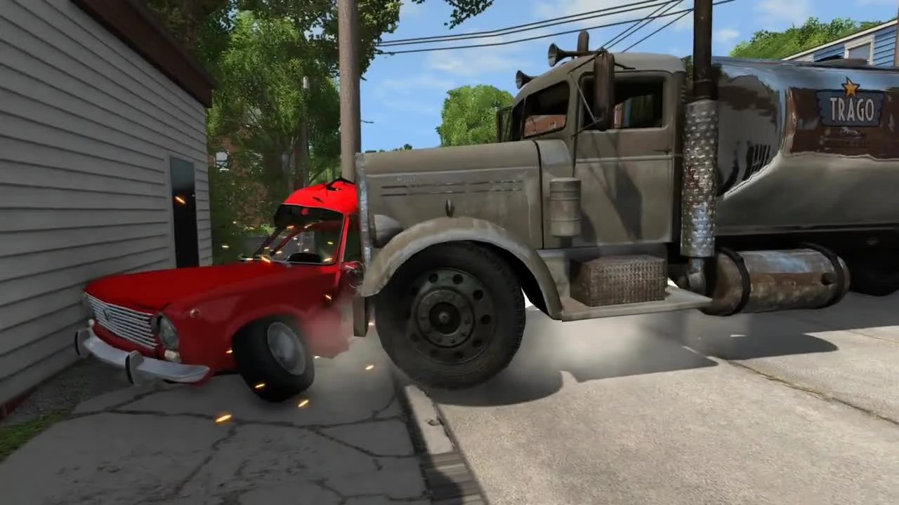 BeamNG.drive AvtoVAZ 2102 краш-тест