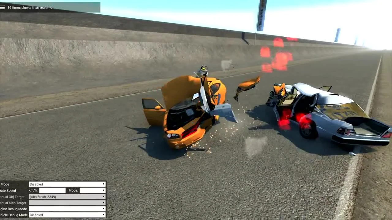 Ужасающие лобовые аварии с механиком - BeamNG.drive