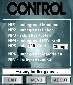 Control: Трейнер/Trainer (+7) [1.04.01: DX11 / DX12] {dR.oLLe}
