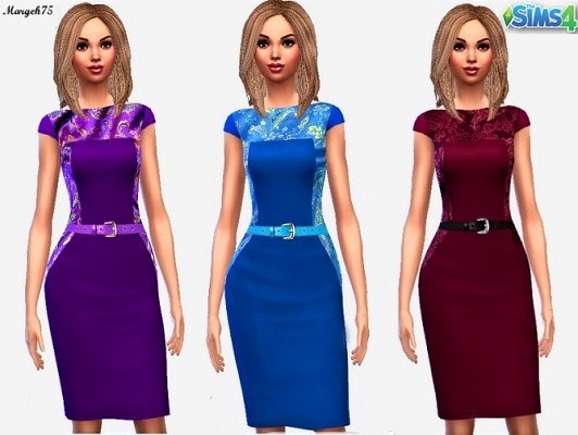 Sims 4 "Платья из китайского шелка от Margies Sims at Sims 3 Addictions"