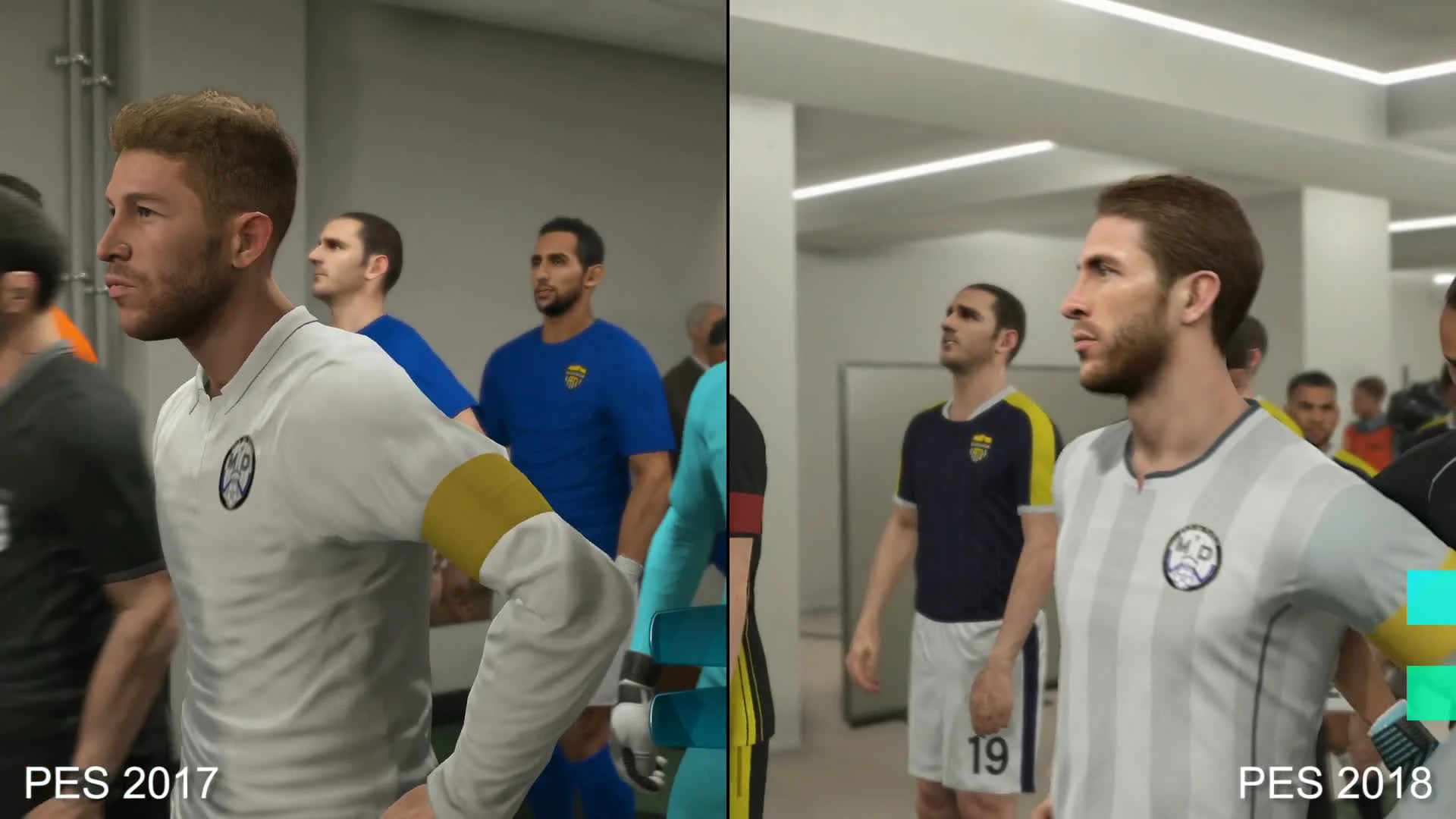 Опубликовано детальное сравнение графики PES 2017 и PES 2018