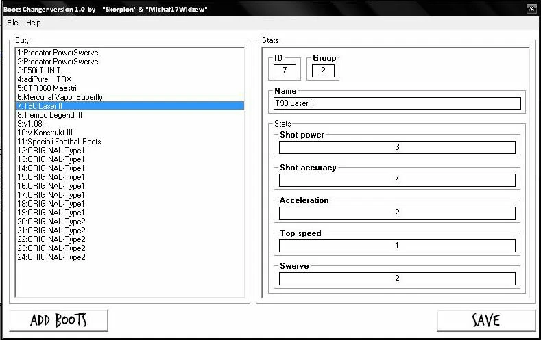 PES 2010 " Boots Changer by Michal16Widzew"