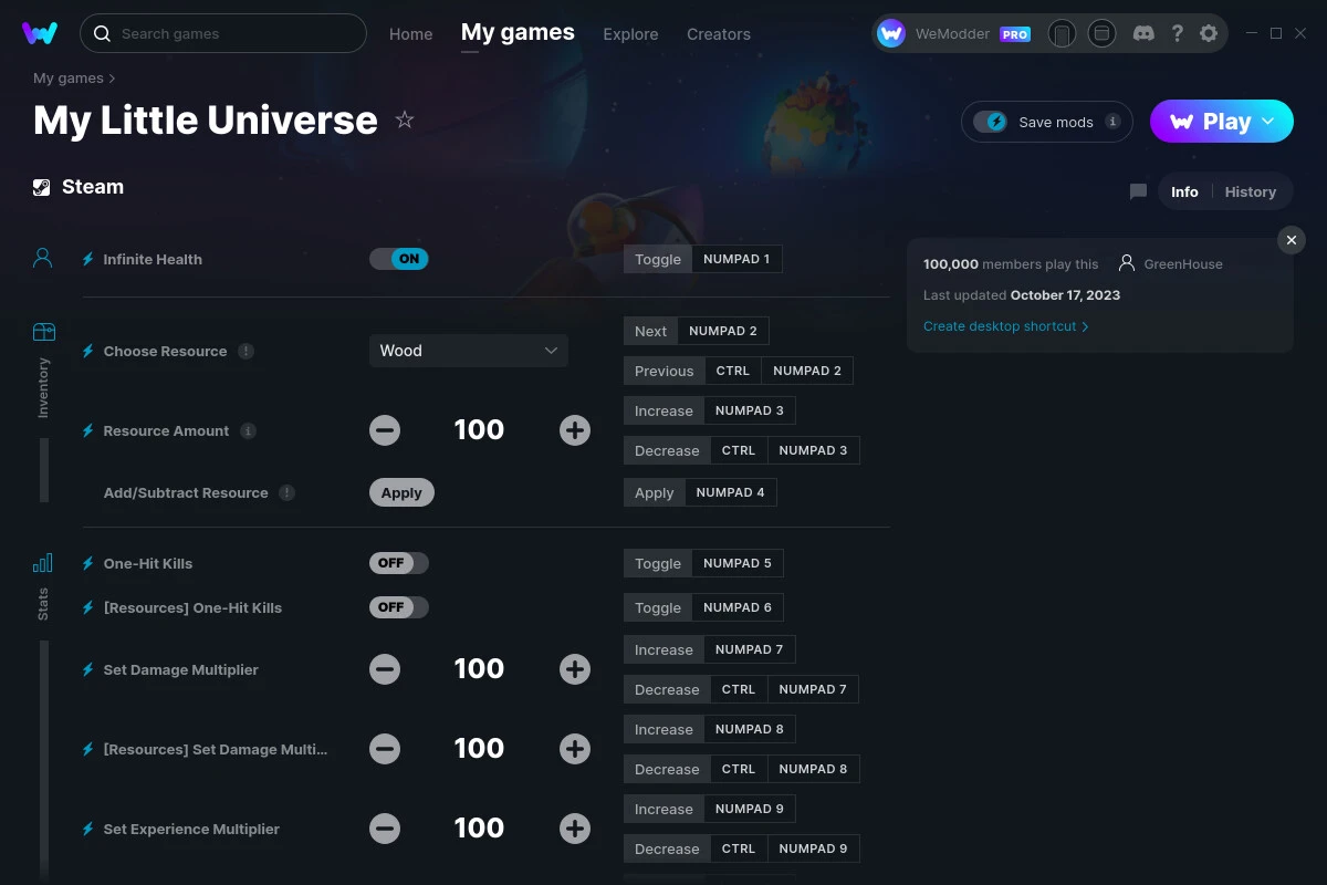 My Little Universe "Трейнер +17" [UPD: 17.10.2023] {GreenHouse / WeMod}