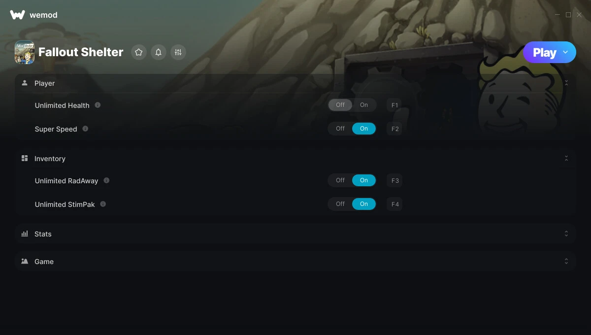 Fallout Shelter "Трейнер +14 от WeMod : Здоровье, еда, водаи пр"