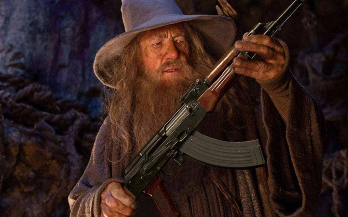 Создатели Wizard with a Gun вдохновлялись мемом, где Гендальф держит АК-47