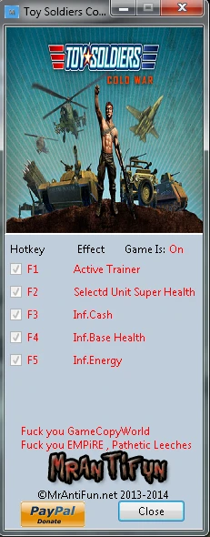 Toy Soldiers Complete: Трейнер/Trainer (+4) [1.4.5.9.19] {MrAntiFun}