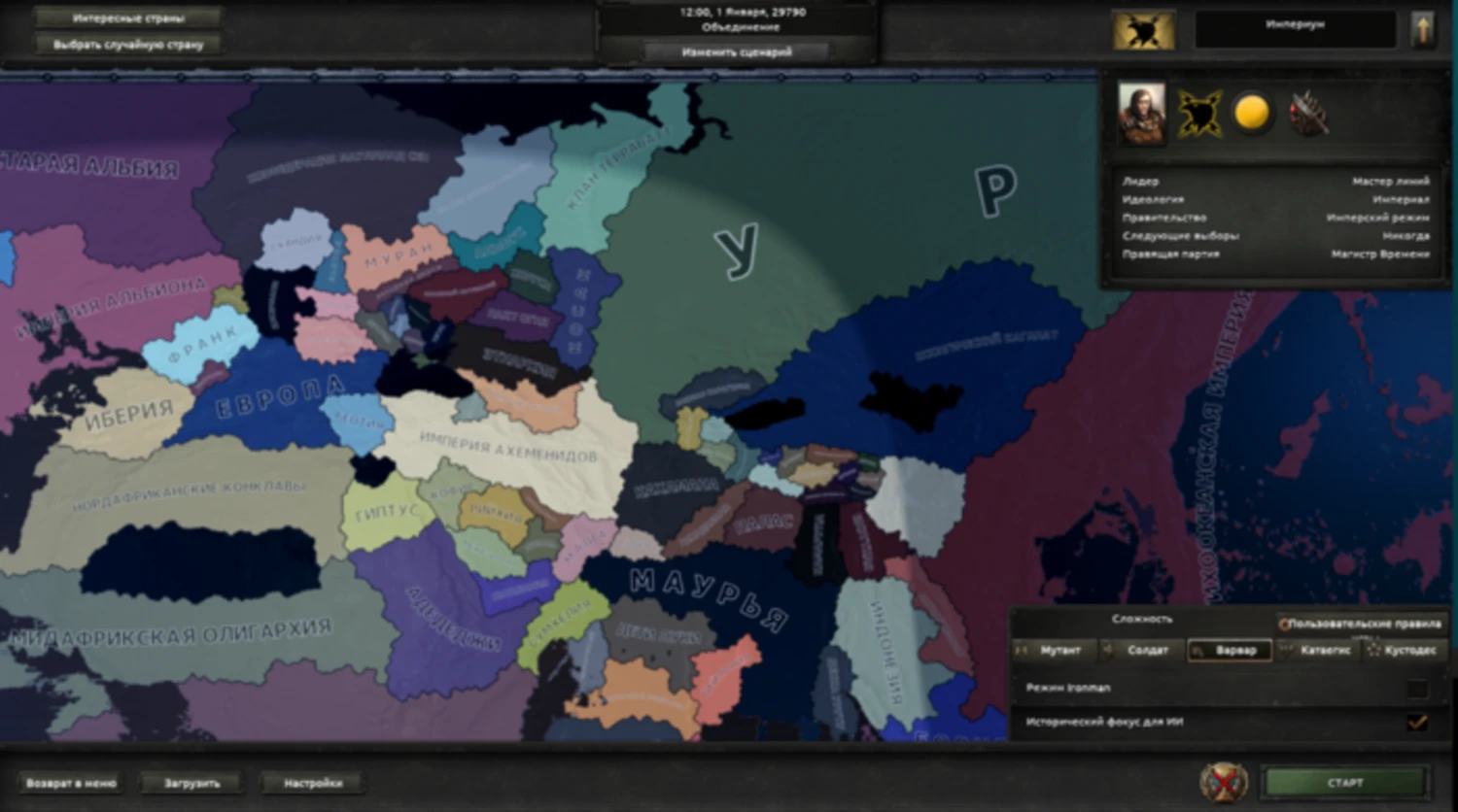 Hearts of Iron 4 "Русификатор на Unification Wars" [1.14.7]