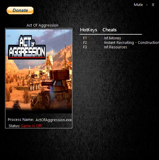 Act of Aggression: Трейнер/Trainer (+3) [0.171] {MrAntiFun}