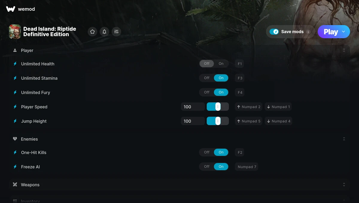 Dead Island: Riptide Definitive Edition "Трейнер +22" [UPD: 11.06.2025] {STiNGERR / WeMod}