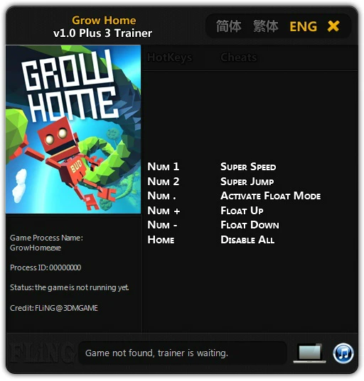 Grow Home: Трейнер/Trainer (+3) [1.0] {FLiNG}