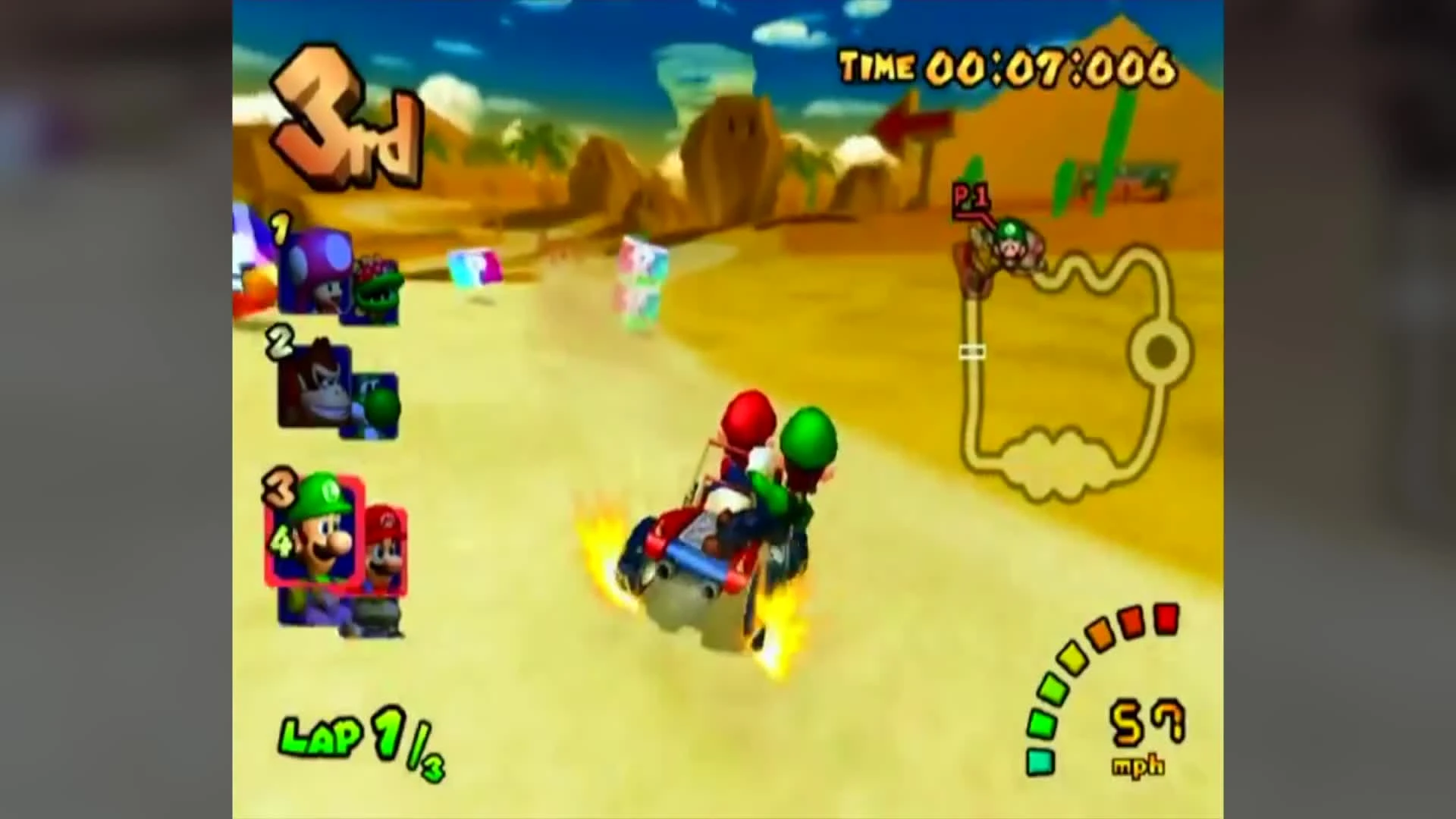 Эволюция графики в Mario Kart