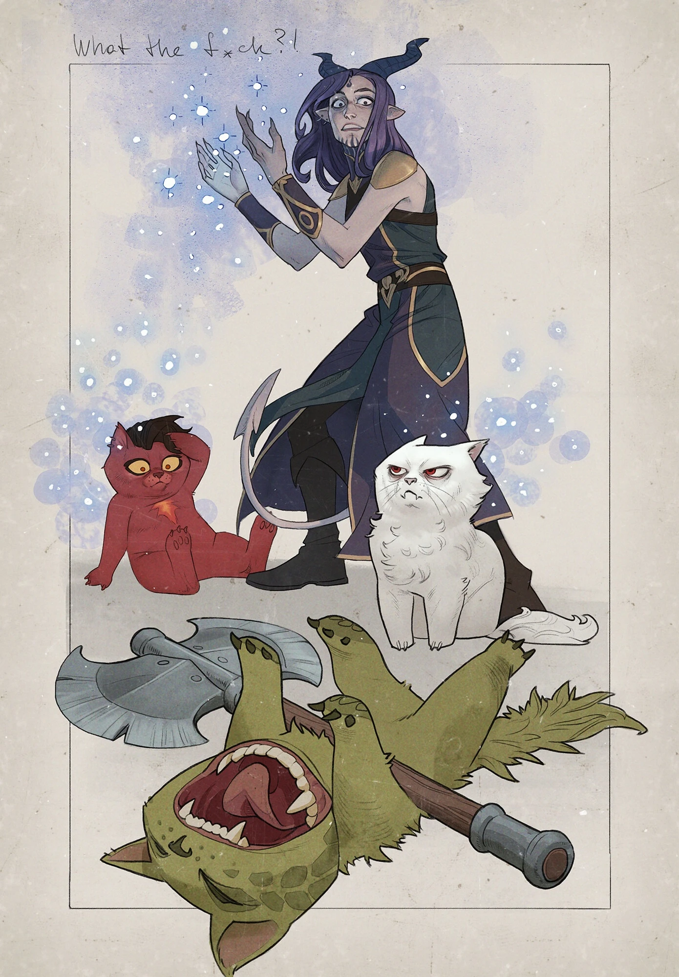 Дикий маг превратил отряд в котиков