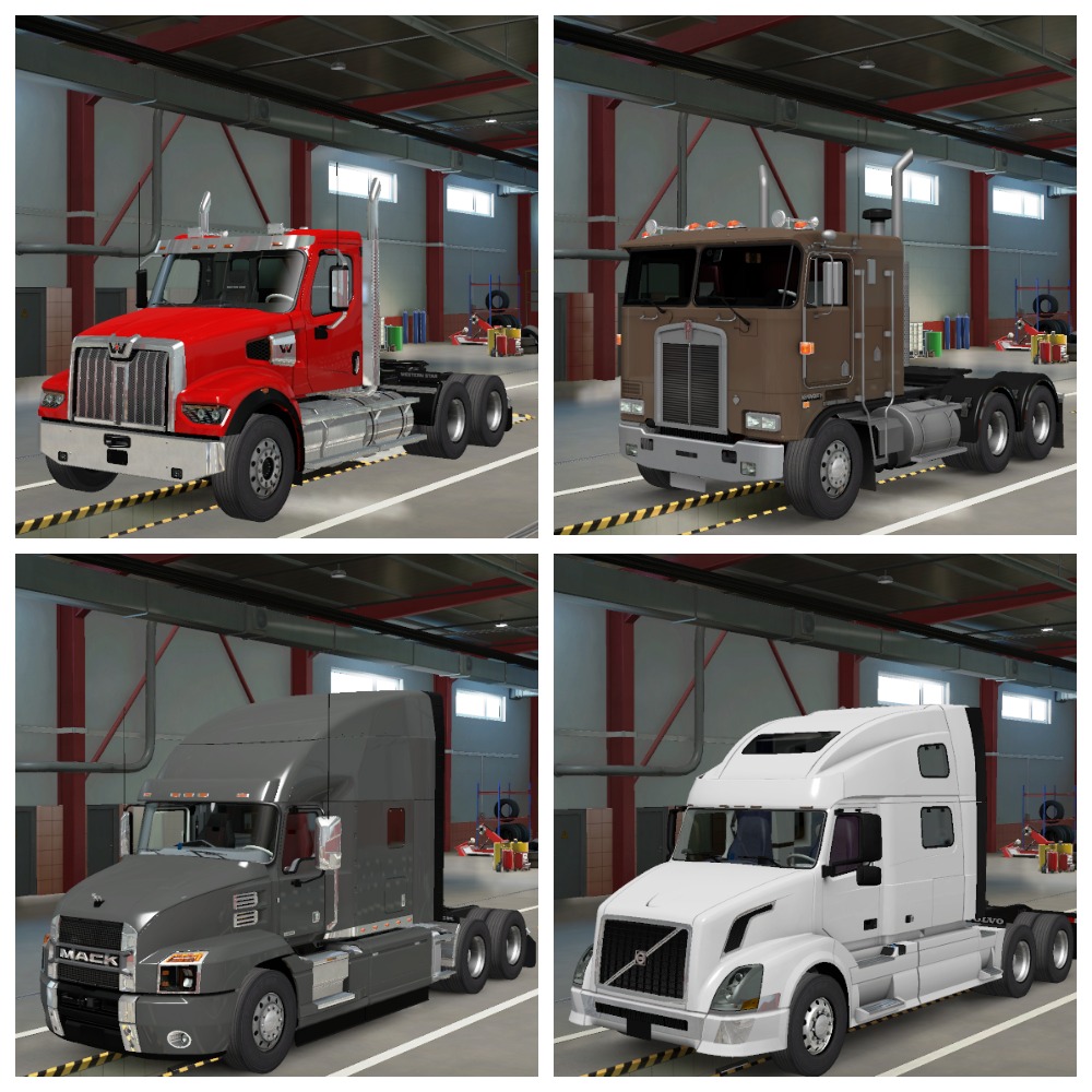 Euro Truck Simulator 2 "Американские грузовики для v.1.38х factory v.1"