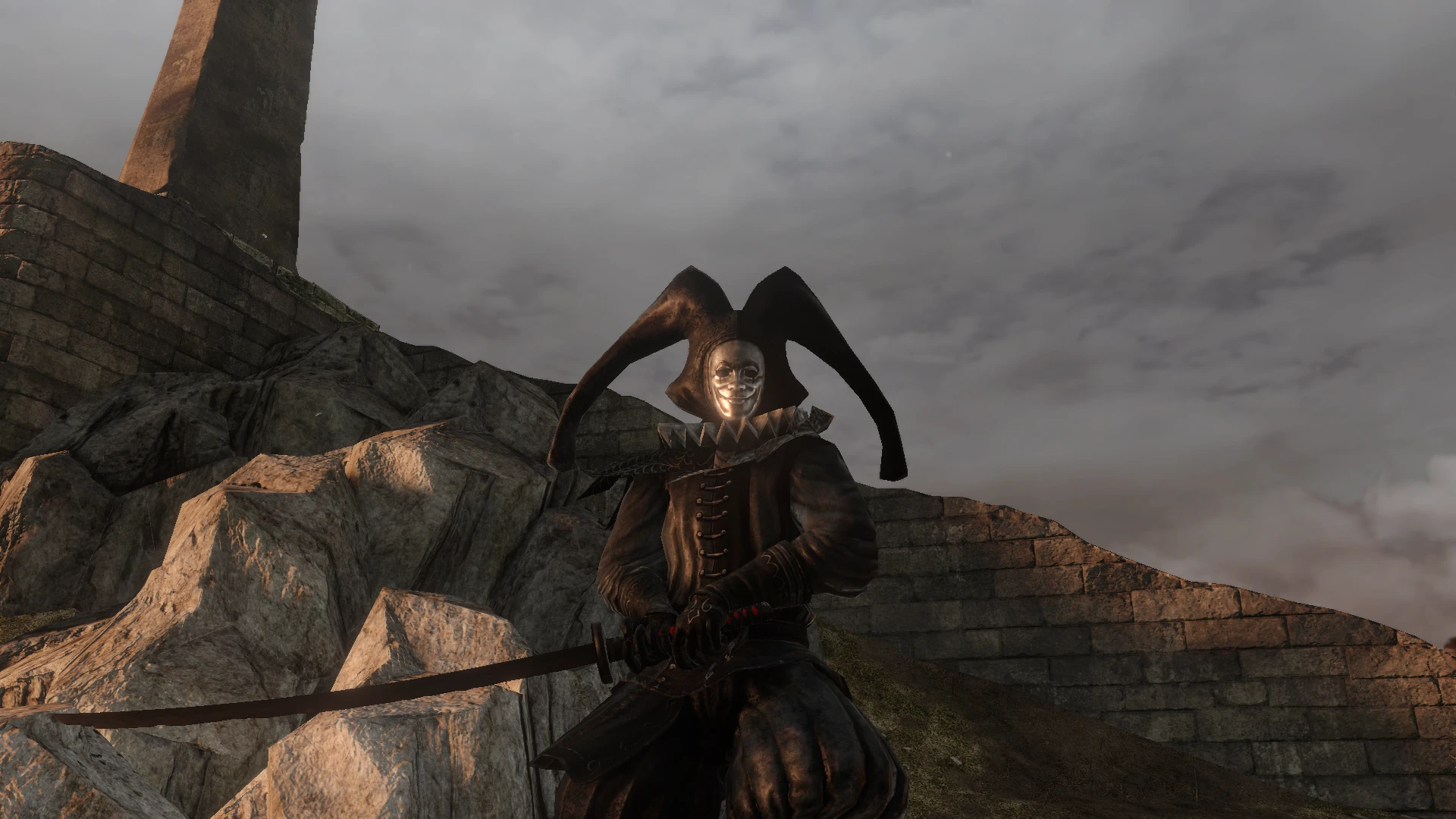 Dark Souls 2 "Black Jester Set & Manslayer - Bankai Katana"