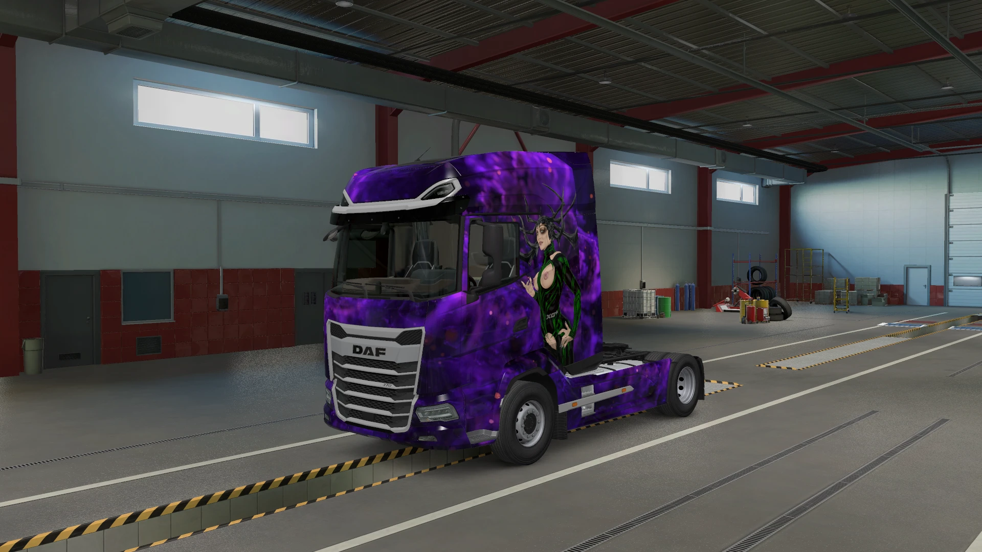 Euro Truck Simulator 2 "DAF XF с героиней Hela из фильма тор рагнарок "