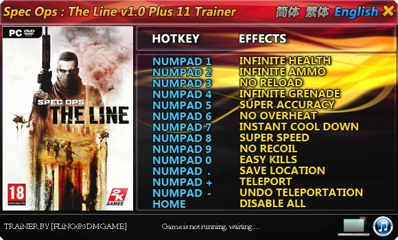 Spec Ops - The Line: Трейнер/Trainer (+11) [1.0] {FLiNG}