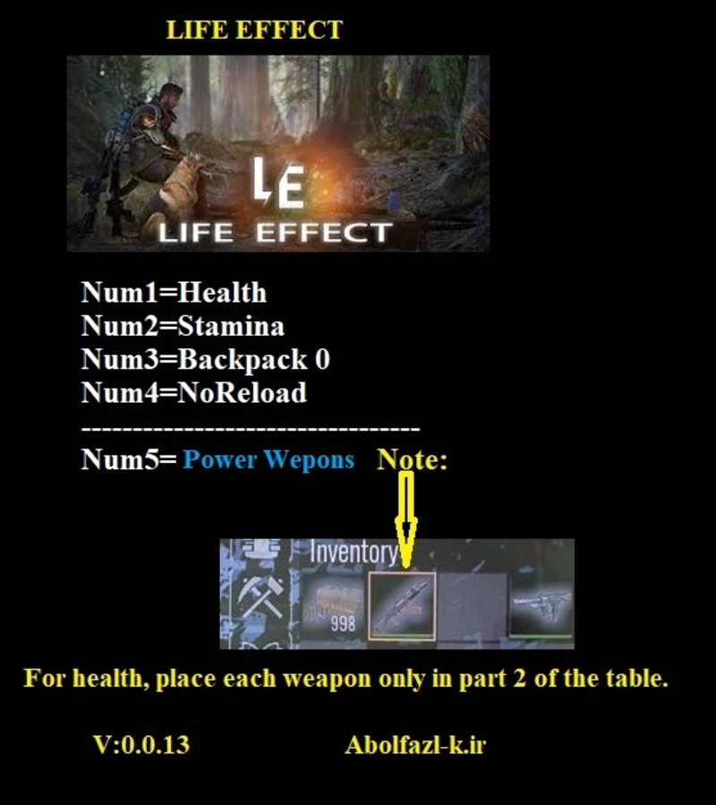 Life Effect "Трейнер +5" [0.0.13] {Abolfazl.k}