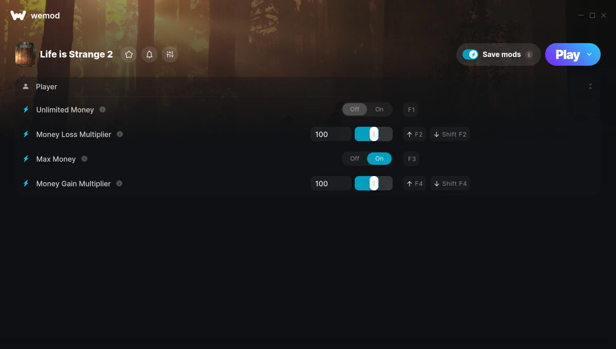 Life is Strange 2 "Трейнер +1 от WeMod: Редактор денег"