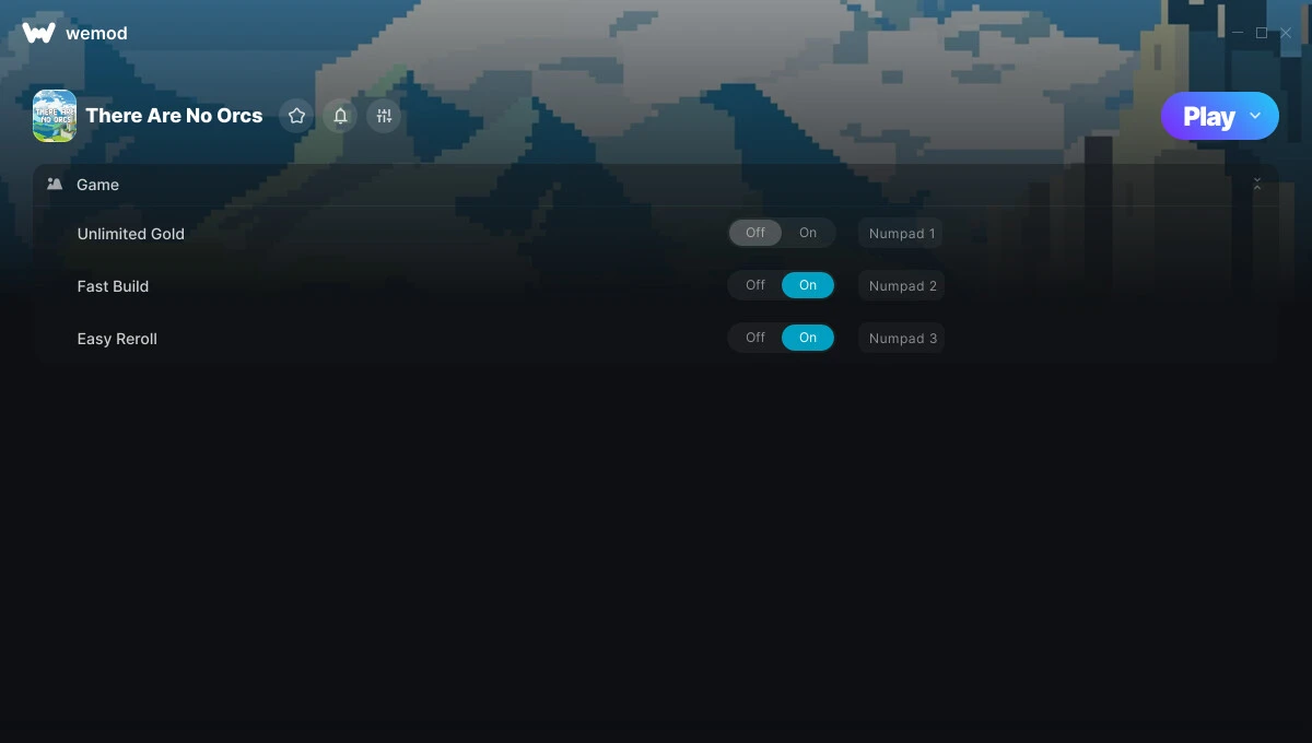 There Are No Orcs "Трейнер +3 от WeMod: золото, реролы, быстрое строительство"