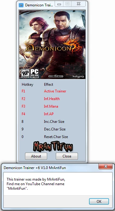 Demonicon: Трейнер/Trainer (+6) [1.0] {MrAntiFun}
