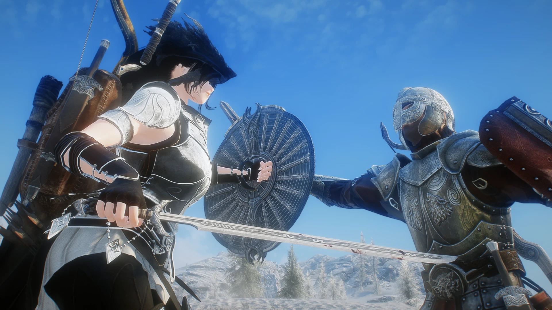 Skyrim SE "Анимация ошеломления в стиле парирования NPC"