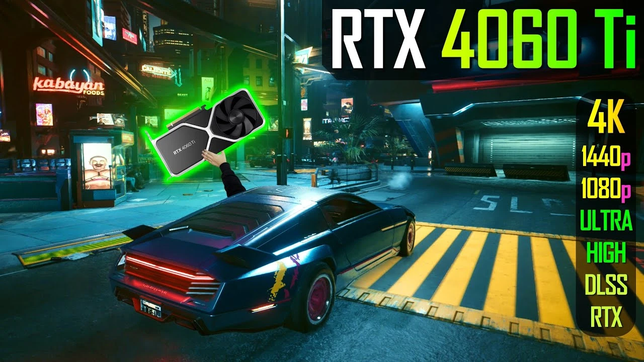 GeForce RTX 4060 Ti, самую доступную видеокарту RTX 4000, проверили в Cyberpunk 2077 в 1080p, 2K и 4K - хватает?