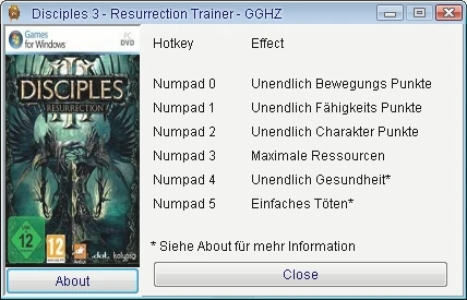 Disciples 3 - Resurrection: Трейнер (+6) [1.0] {GGHZ}