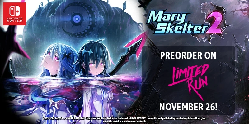 Mary Skelter 2 для Nintendo Switch выйдет на картриджах