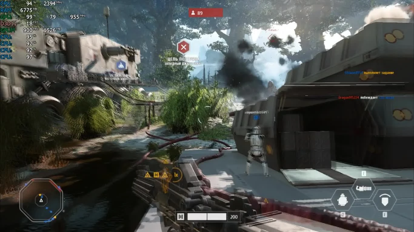 Star Wars: Battlefront II на слабом ноутбуке