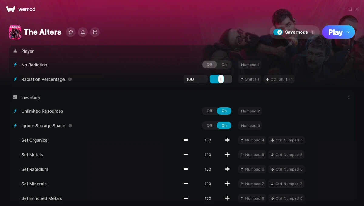 The Alters "Трейнер +24" [UPD: 13.08.2025] {GreenHouse / WeMod}