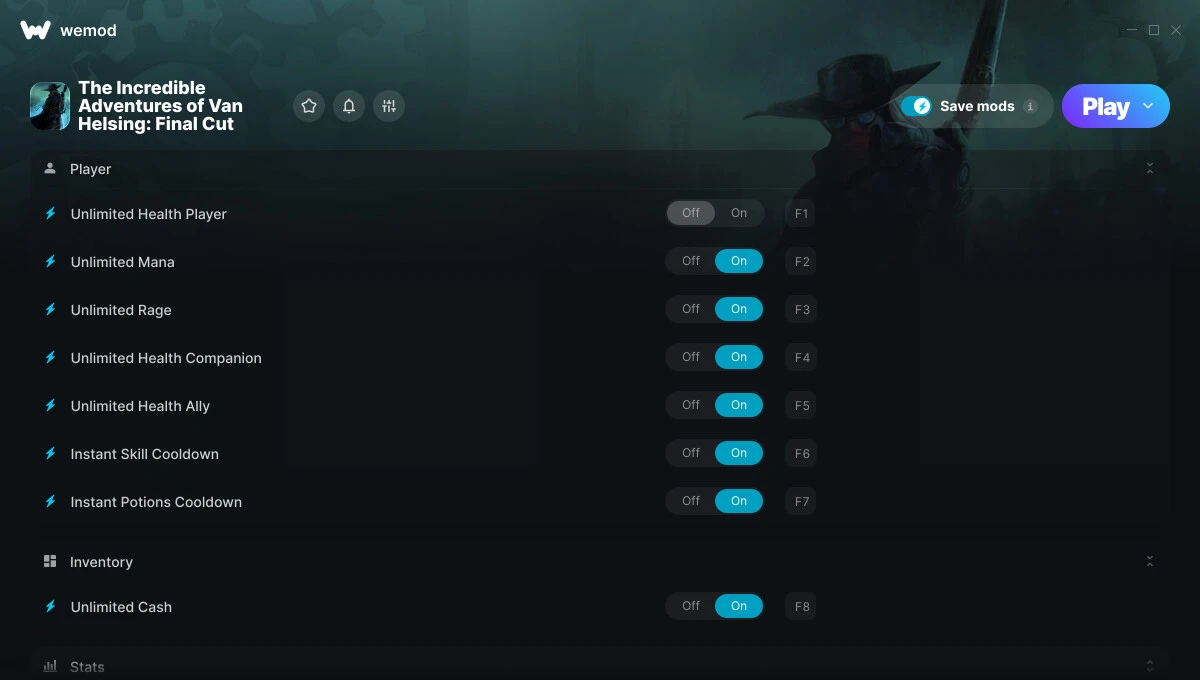 The Incredible Adventures of Van Helsing: Final Cut "Трейнер +17 от WeMod: Редактор игрока, инвентаря, характеристик"