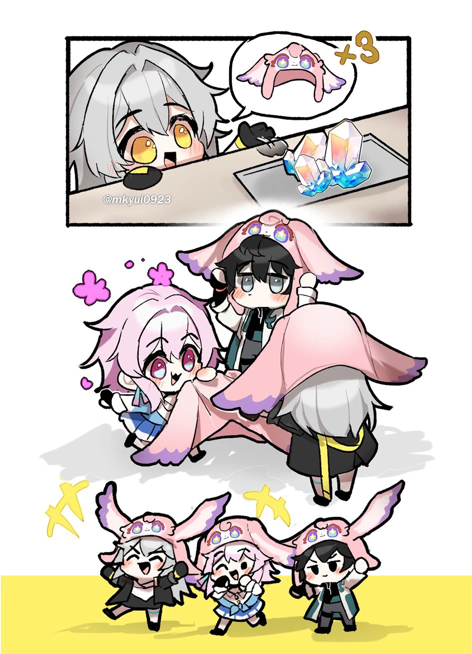 Стелла дарит друзьям мемошапки