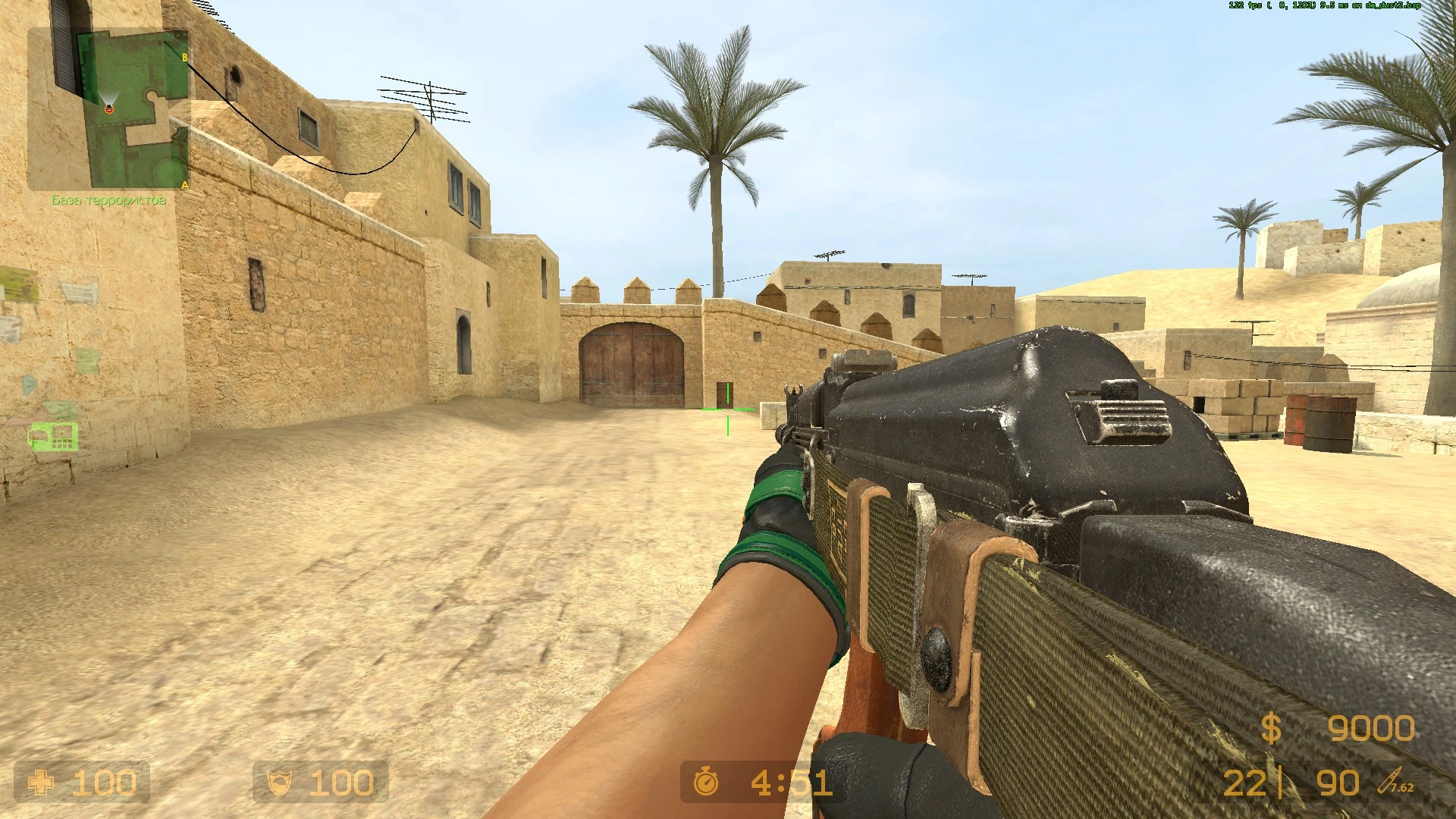 Counter-Strike: Source "АК-103EFT с ремнем и магазином от РПК на анимации из csgo"