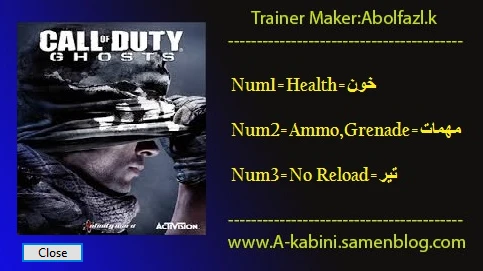 Call of Duty: Ghosts: Трейнер/Trainer (+3) [v749678] {Abolfazl.k}