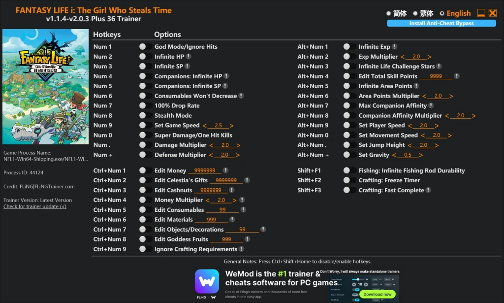 FANTASY LIFE i: The Girl Who Steals Time "Трейнер +36 от FLiNG" [1.1.3 - 2.03]