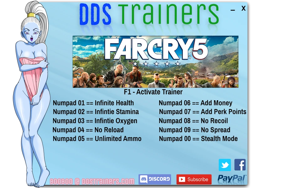 Far Cry 5: Трейнер/Trainer (+10) [1.2.0] {BooBoo}