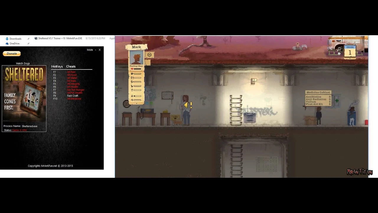 Sheltered: Трейнер/Trainer (+10) [1.8] {MrAntiFun}
